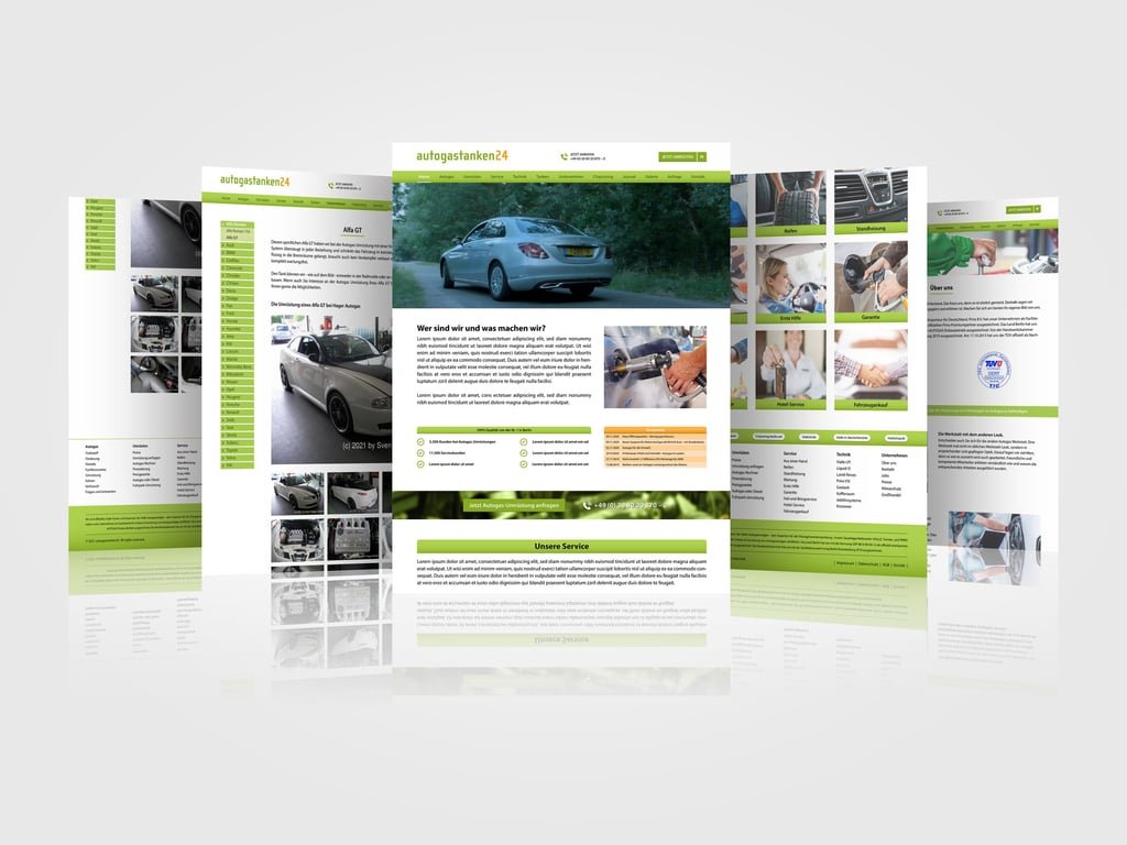 Autogastanken24 — Automotive website design
