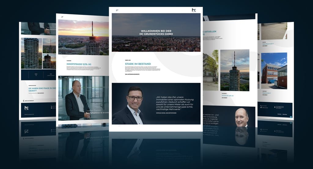 HC Grundstücks GmbH — Corporate website & brand design
